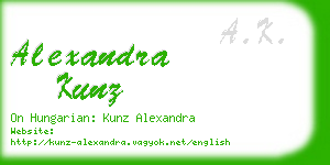 alexandra kunz business card